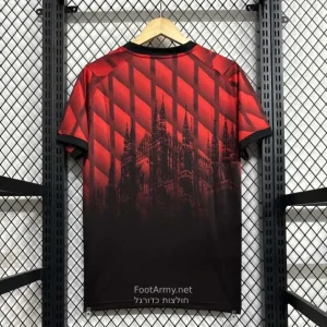 חולצת משחק מילאן אדום-שחור 24/25